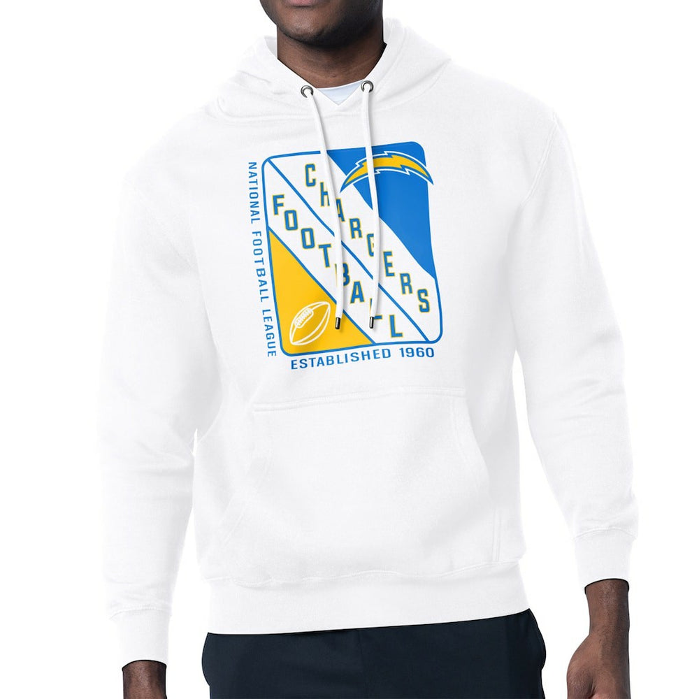 Los Angeles Chargers Starter Shield Logo Pullover Hoodie - White discount