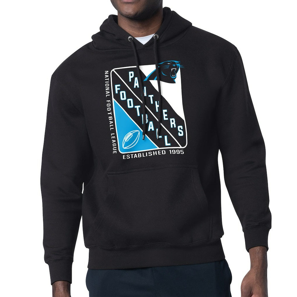 Carolina Panthers Starter Shield Logo Pullover Hoodie - Black sale