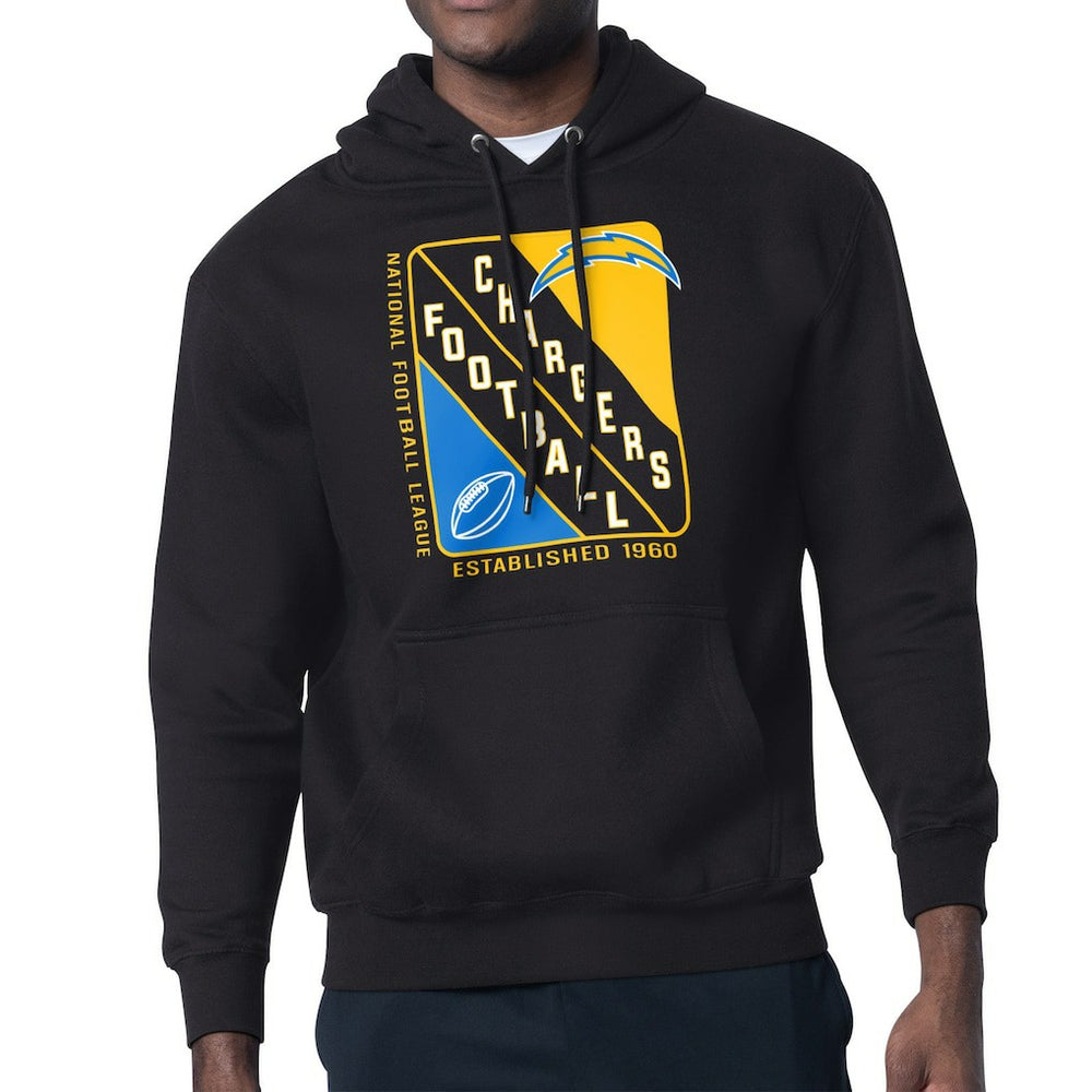Los Angeles Chargers Starter Shield Logo Pullover Hoodie - Black cheap
