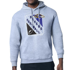 Baltimore Ravens Starter Shield Logo Pullover Hoodie - Heather Gray outlet