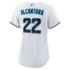 Sandy Alcantara Miami Marlins Women's Home Replica Player Jersey - White | Nike