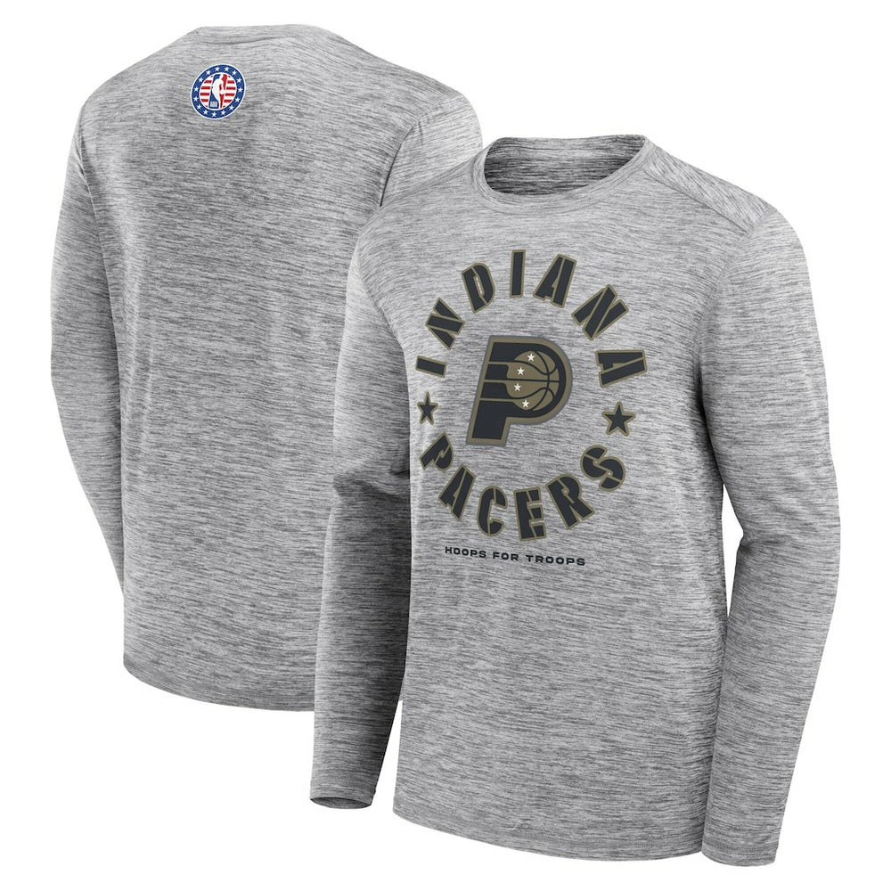 Indiana Pacers NBA Hoops for Troops Long Sleeve T-Shirt - Heather Gray | Fanatics sale