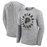Indiana Pacers NBA Hoops for Troops Long Sleeve T-Shirt - Heather Gray | Fanatics sale