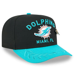 Miami Dolphins New Era 2025 NFL Draft On Stage A-Frame 59FIFTY Fitted Hat - Black/Aqua outlet