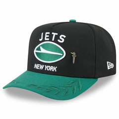 New York Jets New Era 2025 NFL Draft On Stage A-Frame 59FIFTY Fitted Hat - Black/Green for sale