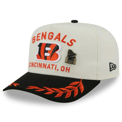 Cincinnati Bengals New Era 2025 NFL Draft A-Frame 59FIFTY Fitted Hat - Cream/Black sale