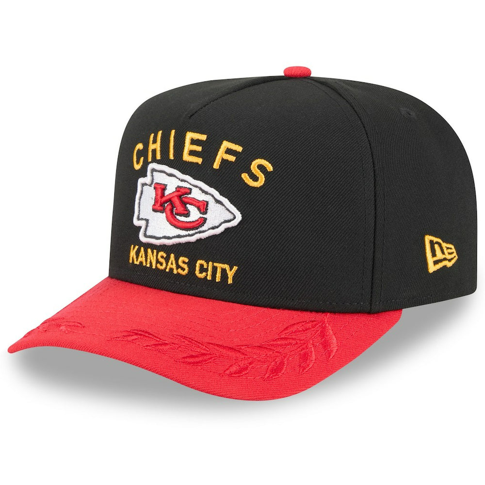 Kansas City Chiefs New Era 2025 NFL Draft A-Frame 9FIFTY Snapback Hat - Black/Red on sale