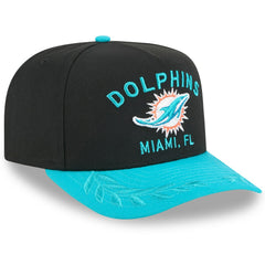 Miami Dolphins New Era 2025 NFL Draft A-Frame 9FIFTY Snapback Hat - Black/Aqua discount