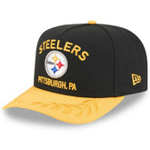 Pittsburgh Steelers New Era 2025 NFL Draft A-Frame 9FIFTY Snapback Hat - Black/Gold online