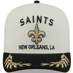 New Orleans Saints New Era 2025 NFL Draft A-Frame 9FIFTY Snapback Hat - Cream/Black sale