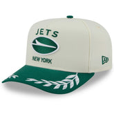 New York Jets New Era 2025 NFL Draft A-Frame 9FIFTY Snapback Hat - Cream/Green cheap