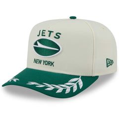New York Jets New Era 2025 NFL Draft A-Frame 9FIFTY Snapback Hat - Cream/Green cheap