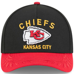Kansas City Chiefs New Era 2025 NFL Draft 9FORTY A-Frame M-Crown Adjustable Hat - Black/Red cheap