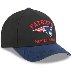 New England Patriots New Era 2025 NFL Draft 9FORTY A-Frame M-Crown Adjustable Hat - Black/Navy for sale