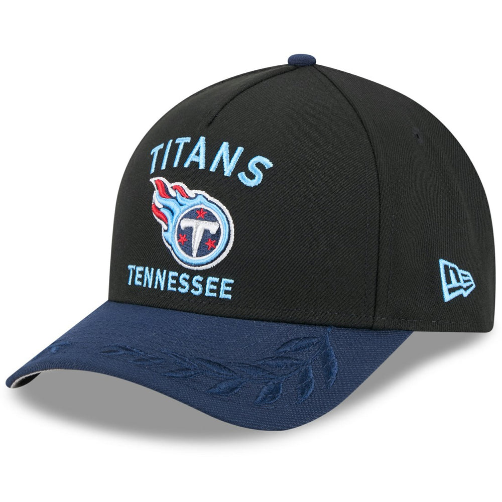 Tennessee Titans New Era 2025 NFL Draft 9FORTY A-Frame M-Crown Adjustable Hat - Black/Navy outlet