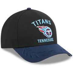 Tennessee Titans New Era 2025 NFL Draft 9FORTY A-Frame M-Crown Adjustable Hat - Black/Navy outlet