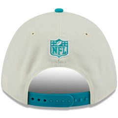 Miami Dolphins New Era 2025 NFL Draft 9FORTY A-Frame M-Crown Adjustable Hat - Cream/Aqua cheap