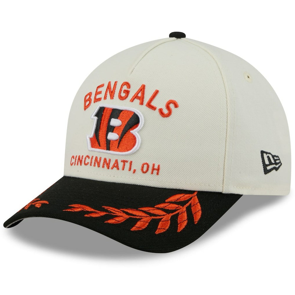 Cincinnati Bengals New Era 2025 NFL Draft 9FORTY A-Frame M-Crown Adjustable Hat - Cream/Black on sale