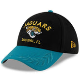 Jacksonville Jaguars New Era 2025 NFL Draft 39THIRTY Flex Hat - Black/Teal on sale