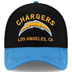 Los Angeles Chargers New Era 2025 NFL Draft 39THIRTY Flex Hat - Black/Powder Blue cheap