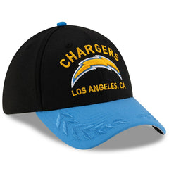 Los Angeles Chargers New Era 2025 NFL Draft 39THIRTY Flex Hat - Black/Powder Blue cheap