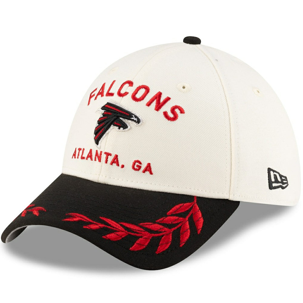 Atlanta Falcons New Era 2025 NFL Draft 39THIRTY Flex Hat - Cream/Black sale
