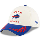 Buffalo Bills New Era 2025 NFL Draft 39THIRTY Flex Hat - Cream/Royal for sale