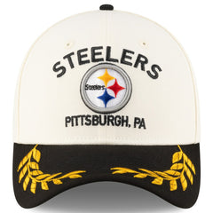 Pittsburgh Steelers New Era 2025 NFL Draft 39THIRTY Flex Hat - Cream/Black for sale
