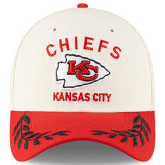 Kansas City Chiefs New Era 2025 NFL Draft 39THIRTY Flex Hat - Cream/Red outlet