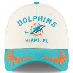 Miami Dolphins New Era 2025 NFL Draft 39THIRTY Flex Hat - Cream/Aqua discount