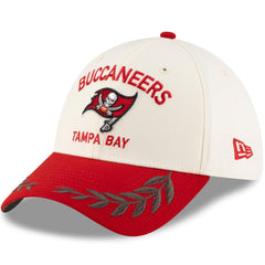Tampa Bay Buccaneers New Era 2025 NFL Draft 39THIRTY Flex Hat - Cream/Red for sale