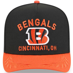 Cincinnati Bengals New Era Youth 2025 NFL Draft A-Frame 9FIFTY Snapback Hat - Black/Orange outlet