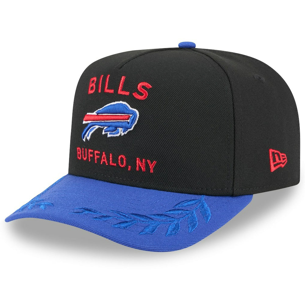 Buffalo Bills New Era Youth 2025 NFL Draft A-Frame 9FIFTY Snapback Hat - Black/Royal outlet