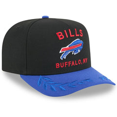 Buffalo Bills New Era Youth 2025 NFL Draft A-Frame 9FIFTY Snapback Hat - Black/Royal outlet