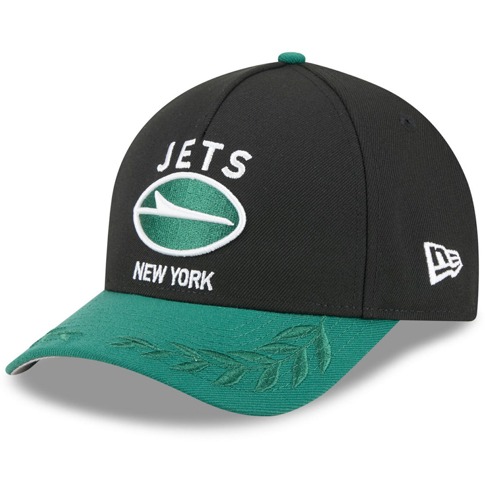 New York Jets New Era Youth 2025 NFL Draft 9FORTY A-Frame M-Crown Adjustable Hat - Black/Green outlet
