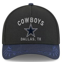 Dallas Cowboys New Era 2025 NFL Draft 9FORTY A-Frame M-Crown Adjustable Hat - Black/Navy sale