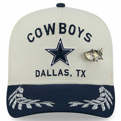 Dallas Cowboys New Era 2025 NFL Draft A-Frame 59FIFTY Fitted Hat - Cream/Navy discount