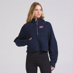 Montreal Canadiens lululemon Women's Scuba Oversized Half-Zip Hoodie True Navy