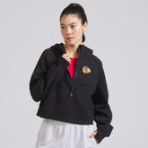 Chicago Blackhawks lululemon Women's Scuba Oversized Half-Zip Hoodie Black
