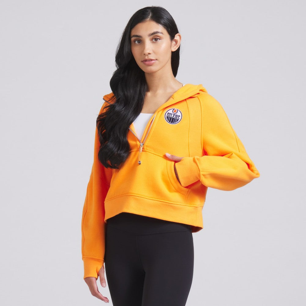 Edmonton Oilers lululemon Women's Scuba Oversized Half-Zip Hoodie Tiger