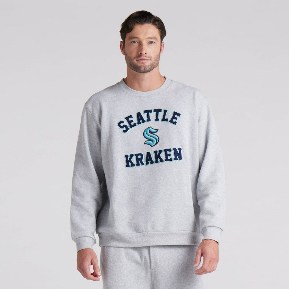 Seattle Kraken lululemon Steady State Crew Heathered Core Ultra Light Grey