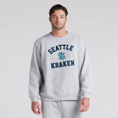 Seattle Kraken lululemon Steady State Crew Heathered Core Ultra Light Grey