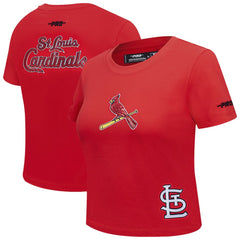 St. Louis Cardinals Pro Standard Women's Game Day Classics Baby Doll Cropped T-Shirt - Red