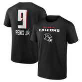 Michael Penix Jr. Atlanta Falcons Name & Number Team Wordmark T-Shirt - Black outlet