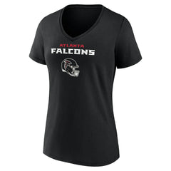 Michael Penix Jr. Atlanta Falcons Women's Name & Number Team Wordmark V-Neck T-Shirt - Black on sale
