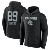 Brock Bowers Las Vegas Raiders Name & Number Team Wordmark Pullover Hoodie - Black sale