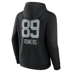 Brock Bowers Las Vegas Raiders Name & Number Team Wordmark Pullover Hoodie - Black sale