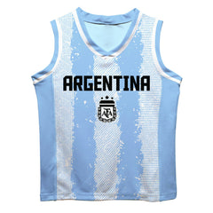 Lionel Messi Argentina National Team Vive La Fete Mesh Basketball Jersey - Light Blue discount