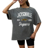 Jacksonville Jaguars Gameday Couture Women's Throwback Oversized Snow Wash T-Shirt - Grey outlet