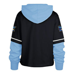 Minnesota Twins Women's City Connect Shortstop Cropped Pullover Hoodie - Navy | 47 brand